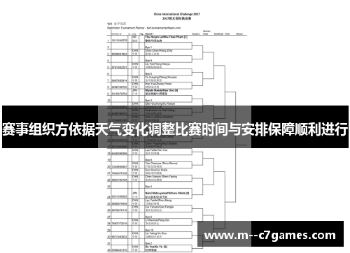 赛事组织方依据天气变化调整比赛时间与安排保障顺利进行 赛事组织方依据天气变化调整比赛时间与安排保障顺利进行